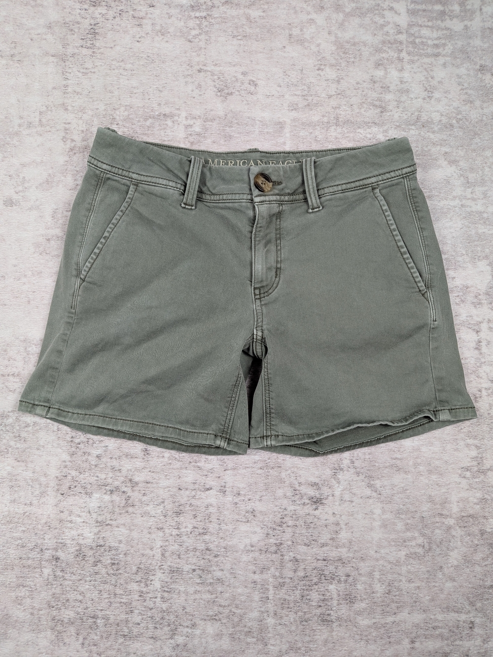 American Eagle Outfitters Green Utility Midi Shorts